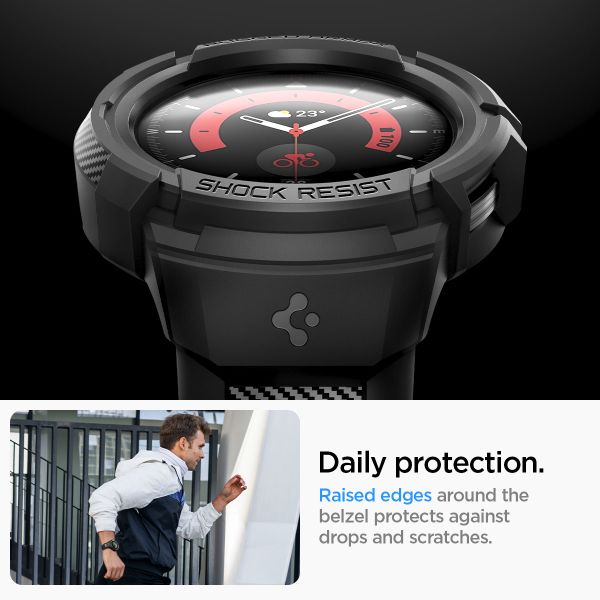 Spigen Rugged Armor™ Pro Case für die Samsung Galaxy Watch 5 Pro - 45 mm - Schwarz