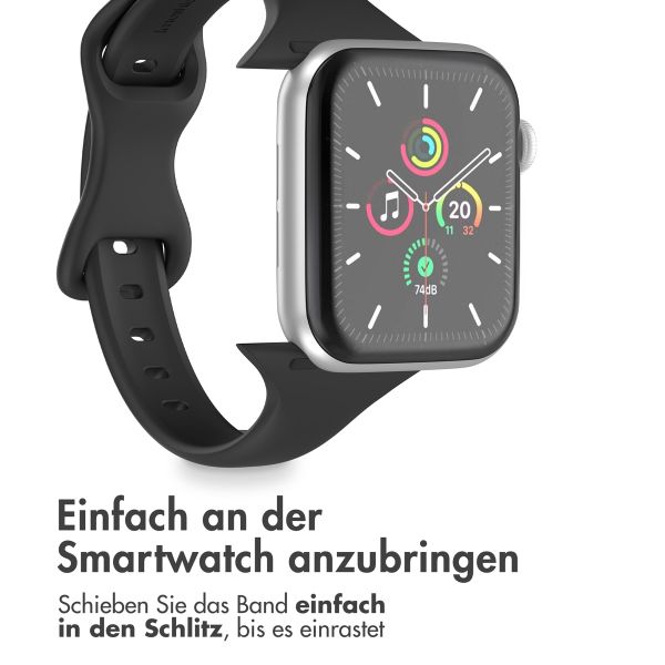 imoshion Slim Silikonarmband für die Apple Watch Series 1-9 / SE (38/40/41 mm) | Series 10 (42 mm) - Schwarz