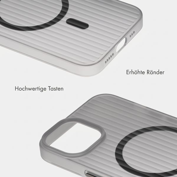Accezz Lite Backcover mit MagSafe | Fluted | Apple iPhone 15 - Grau