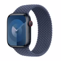 Apple Geflochtenes Solo Loop für  Apple Watch Series 1 - 9 / SE (38/40/41 mm) | Series 10 / 11 (42 mm) - Größe 7 - Storm Blue