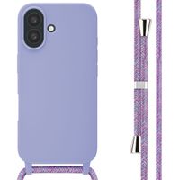 imoshion Silikonhülle mit Band für das Apple iPhone 16 - Violett