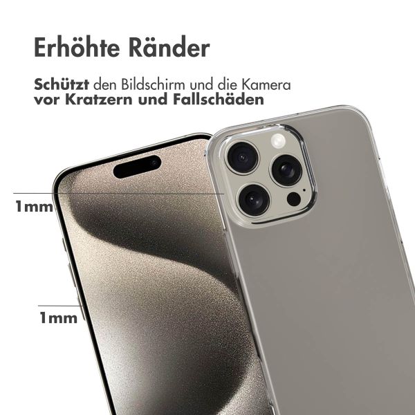 Accezz TPU Clear Cover für das Apple iPhone 16 Pro Max - Transparent