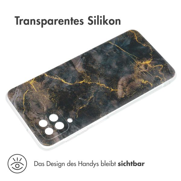 imoshion Design Hülle Samsung Galaxy A12 - Black Marble