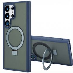 Accezz Ring Stand Backcover mit MagSafe Samsung Galaxy S24 Ultra - Blau