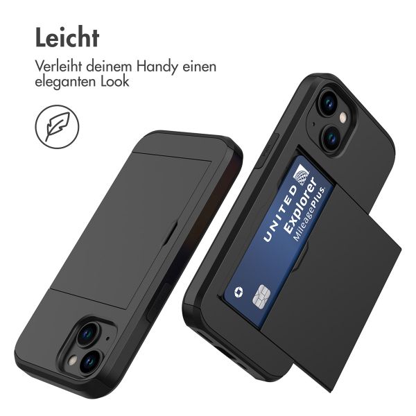 imoshion Backcover mit Kartenfach Apple iPhone 15 - Schwarz