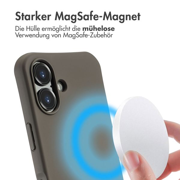 imoshion Color Backcover mit abtrennbarem Band MagSafe für das Apple iPhone 16 - Black Coffee