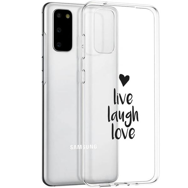 imoshion Design Hülle Samsung Galaxy S20 - Live Laugh Love - Schwarz