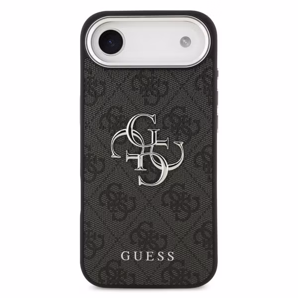 Guess 4G Metal Logo Back Cover Apple iPhone Air - Silver Edge - Black