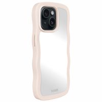 Holdit Wavy Case für das iPhone 13/14/15 - Light Beige / Mirror