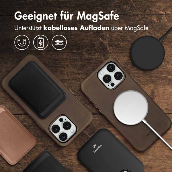 Accezz Vintage Leather Magsafe Backcover iPhone 15 Pro Max - Rustic Brown
