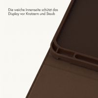 Selencia Croco Klaphülle Apple iPad 11 (2025) 11 Zoll A16 / iPad 10 (2022) 10.9 Zoll - Choco Brown