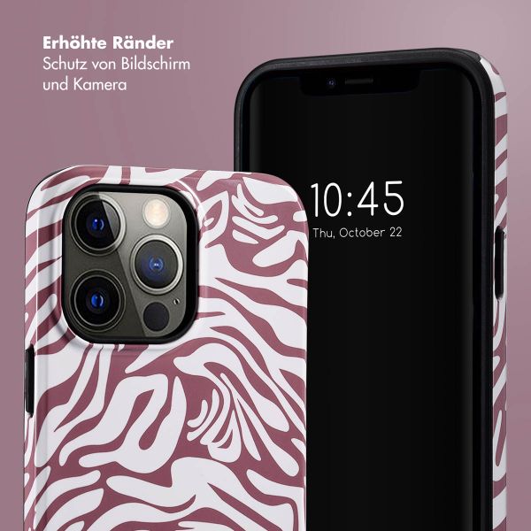 Selencia Vivid Tough Back Cover für das iPhone 14 Pro Max - Trippy Swirl Dark Rose