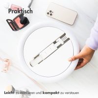 imoshion LED-Ringlicht – Ringleuchte Smartphone – Ringlicht mit Stativ – Verstellbar - Weiß