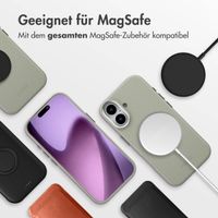 Accezz MagSafe Leather Backcover Apple iPhone 17 - Light Grey