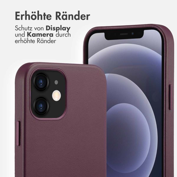 Accezz MagSafe Leather Backcover Apple iPhone 12 (Pro) - Heath Purple