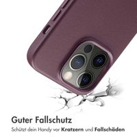 Accezz MagSafe Leather Backcover für das iPhone 14 Pro - Heath Purple