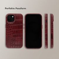 Selencia Croco Backcover mit MagSafe Apple iPhone 15 - Burgundy