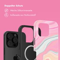 Selencia Vivid Tough Back Cover mit MagSafe für das iPhone 16 Pro - Pastel Lipstick Marble