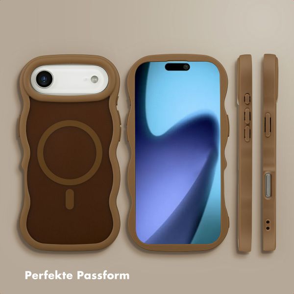 Selencia Wavy Backcover mit MagSafe Apple iPhone Air - Mocha Brown
