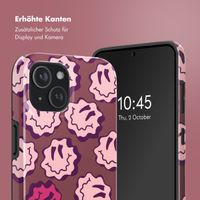 Selencia Vivid Rückabdeckung mit MagSafe Apple iPhone 15 - Wavy Smiley Pink