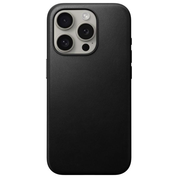 Nomad Modern Leather Case für das iPhone 15 Pro - Schwarz