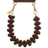 Selencia Lova Herz-Handgelenkbande - Chocolate Brown
