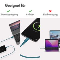 imoshion Braided USB-C-zu-USB Kabel - 2 Meter - Dunkelblau