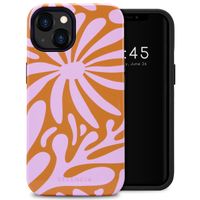 Selencia Vivid Tough Back Cover für das iPhone 13 - Modern Bloom Pink