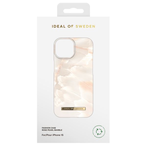iDeal of Sweden Fashion Back Case Apple iPhone 15 - Rose Pearl Marble