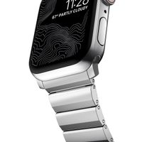 Nomad Magnetisches Stahlgliederarmband für das  Apple Watch Series 1 t/m 11 / SE / Ultra (44/45/46/49 mm) - Silver