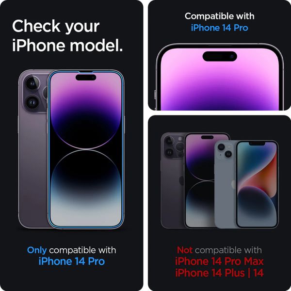 Spigen GLAStR Fit Displayschutzfolie  + Applicator 2-pack für das Apple iPhone 14 Pro