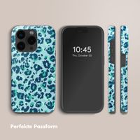 Selencia Vivid Tough Back Cover mit MagSafe für das iPhone 15 Pro Max - Wild Spots Light Blue