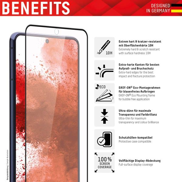 Displex Bildschirmschutzfolie Real Glass Full Cover Samsung Galaxy S22