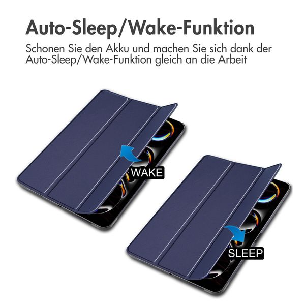 imoshion Trifold Klapphülle Apple iPad Pro 13 (2024) M4 - Dunkelblau