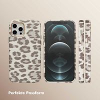 Selencia Sabi Backcover Leopardenmuster mit MagSafe Apple iPhone 12 (Pro) - Soft Ivory
