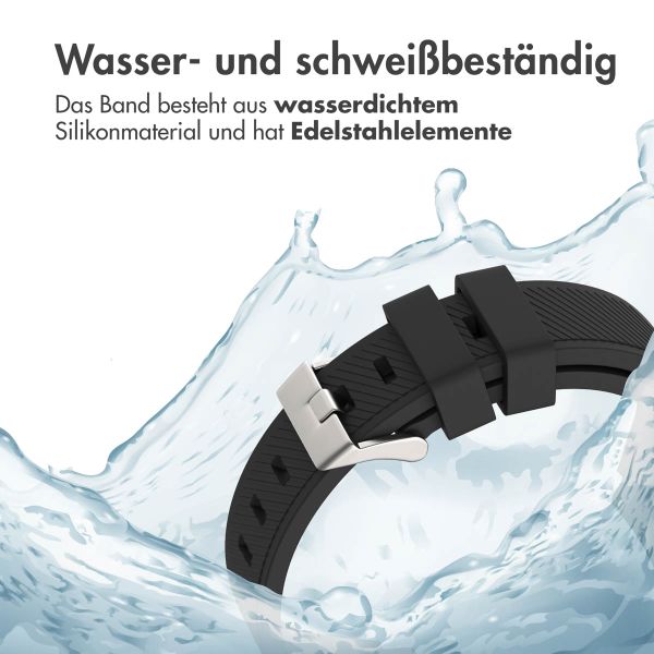 imoshion Flexibles Silikonarmband - Universeller 22-mm-Anschluss - Schwarz