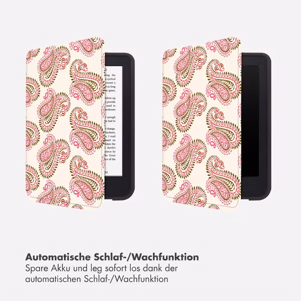 Selencia Vivid Klapphülle Kobo Clara Colour / Clara BW - Paisley Blush