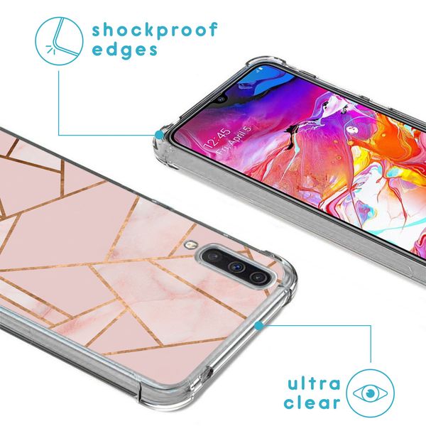 imoshion Design Hülle mit Band Samsung Galaxy A70 - Pink Graphic