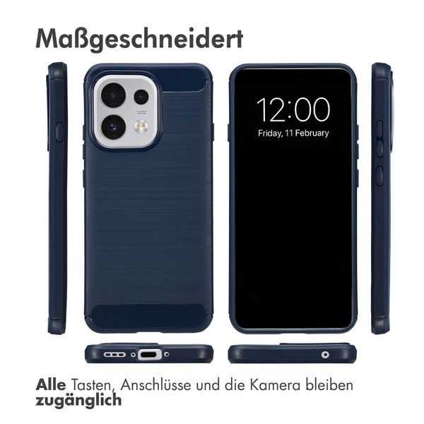 imoshion Brushed Back Cover Oppo Reno 16 F - Dunkelblau