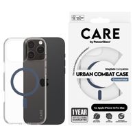 CARE by PanzerGlass Urban Combat Case MagSafe für das iPhone 16 Pro Max - Transparent / Blau