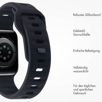 imoshion Active Sport Silikonarmband für die Apple Watch Series 1-9 / SE (38/40/41 mm) | Series 10 (42 mm) - Schwarz