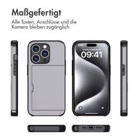 imoshion Backcover mit Kartenfach Apple iPhone 15 Pro - Grau