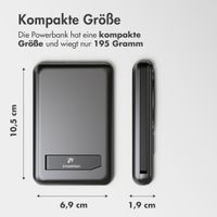 imoshion MagSafe Powerbank 10.000 mAh + Accezz Ultra Slim GaN Ladegerät + Accezz USB-C- auf USB-C-Kabel - 1 Meter - Schwarz