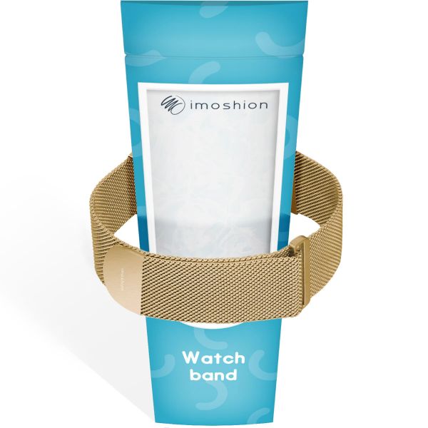 imoshion Magnetisches Milanaise Armband für das  Apple Watch Series 1 - 11 / SE / Ultra (44/45/46/49 mm) - Größe M - Gold