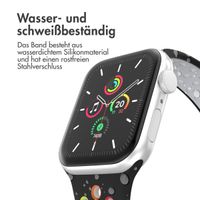 imoshion Sportarmband⁺ für das Apple Watch Series 1 bis 9 / SE (38/40/41 mm) | Series 10 / 11 (42 mm) - Größe S/M - Black Rainbow