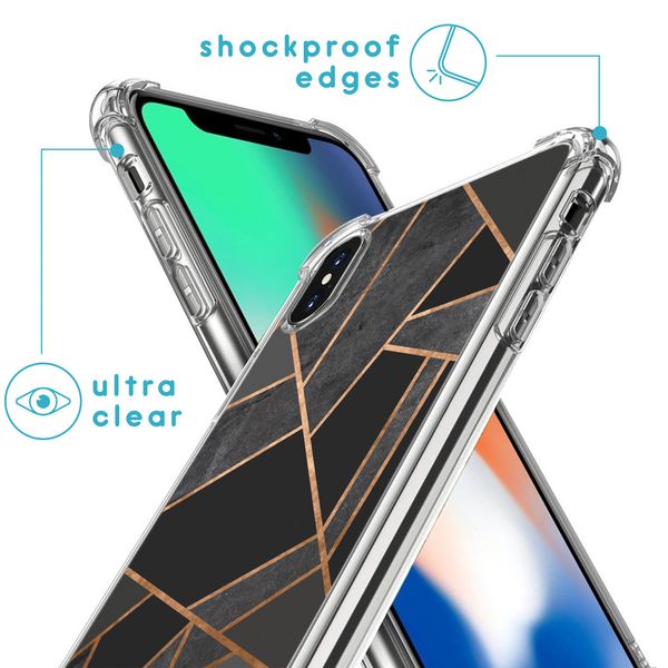 imoshion Design Hülle mit Band für das iPhone X / Xs - Black Graphic