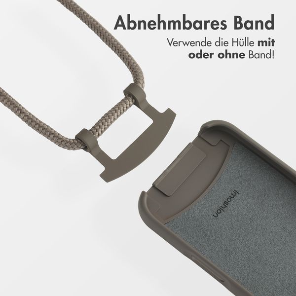 imoshion Color Backcover mit abtrennbarem Band MagSafe für das iPhone 16 Pro - Black Coffee