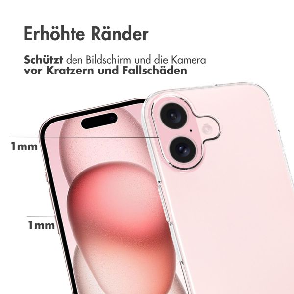 Accezz TPU Clear Cover für das iPhone 16 - Transparent