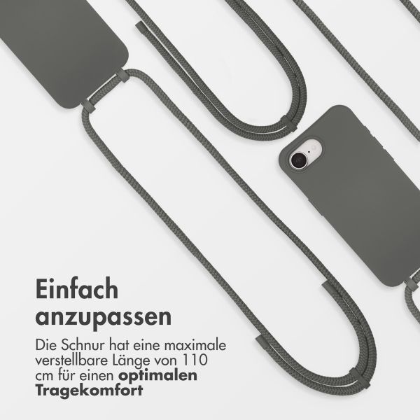 imoshion Color Backcover mit abnehmbarem Handykette und MagSafe Apple iPhone 16e - Black Coffee