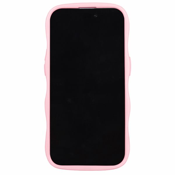 Holdit Wavy Case für das iPhone 14 Pro - Pink / Transparent